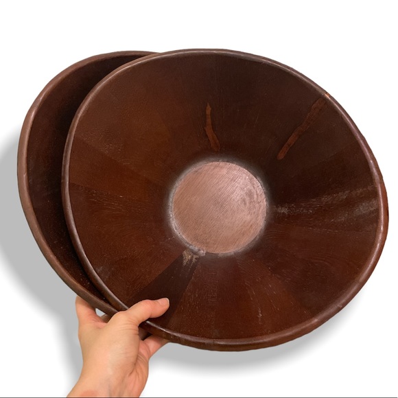 Pierre’s Pantry Wooden Serving Bowls Set of 2 vintage - Picture 3 of 6